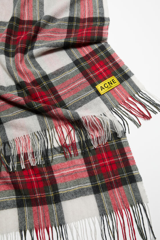 (image for) Tailored Check fringe scarf